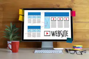 website design layout concept in a computer