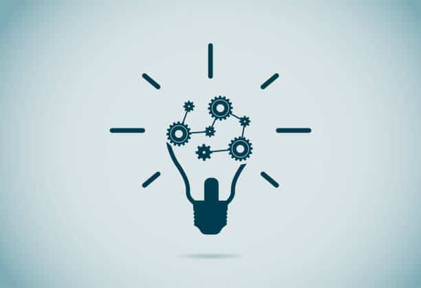 illustration of a bulb with ideas concept on making unique branding