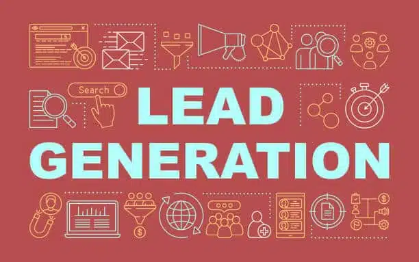 Lead generation word concepts banner.