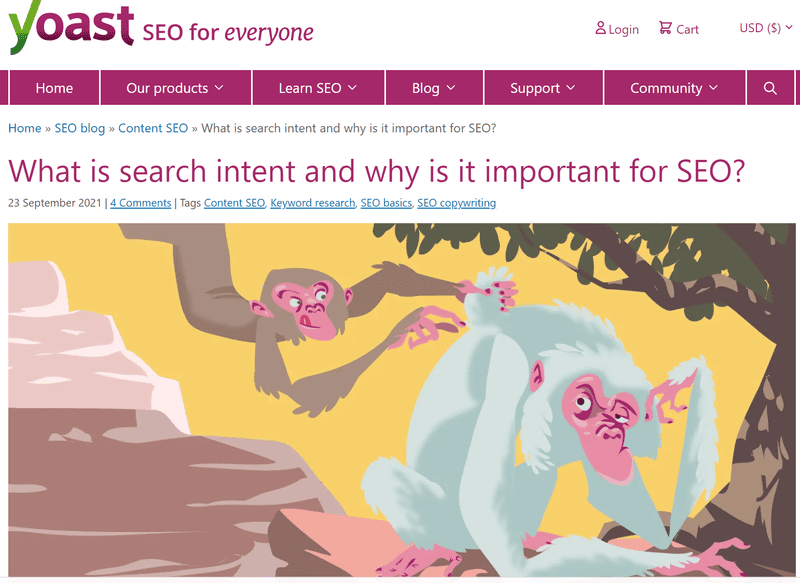 Image of Yoast website Homepage