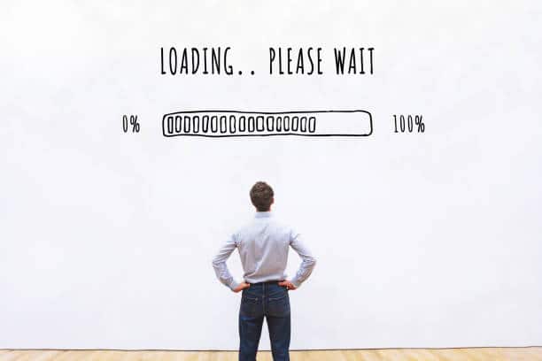 Loading webpage progress bar concept 