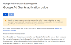 Google Ad rant activation guide