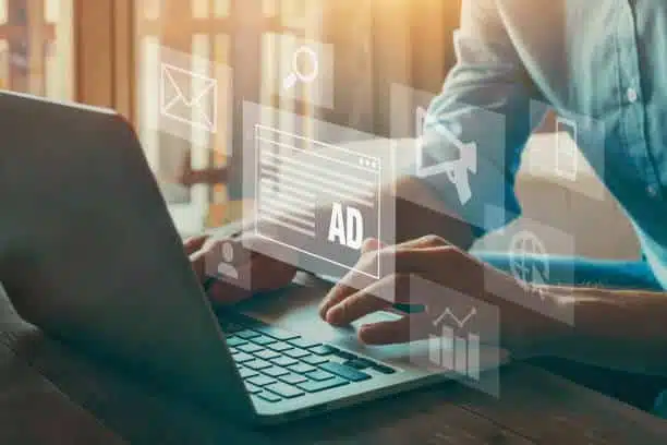 Facebook advertising concept.