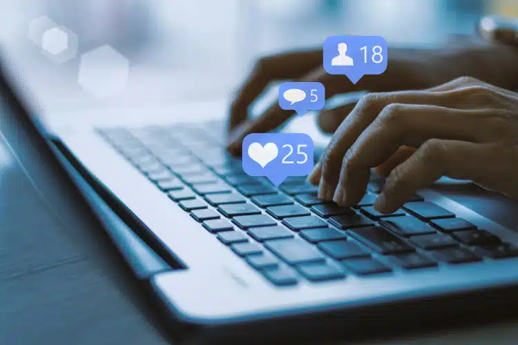 Facebook messenger platform concept.