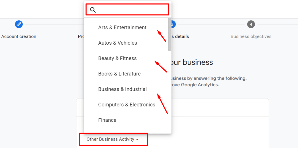 Google search console screen shot