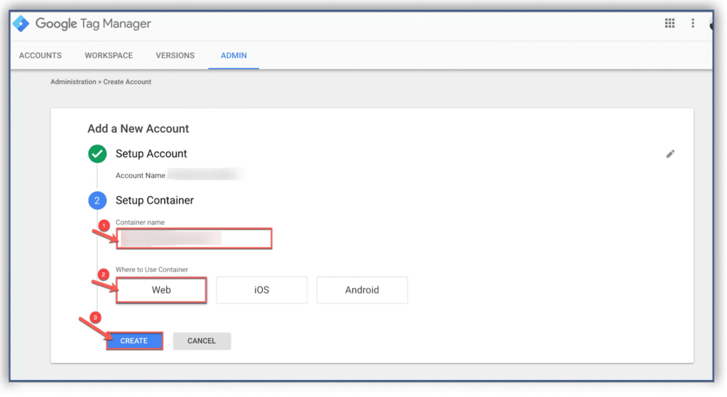 Google Tag Manager Screenshot