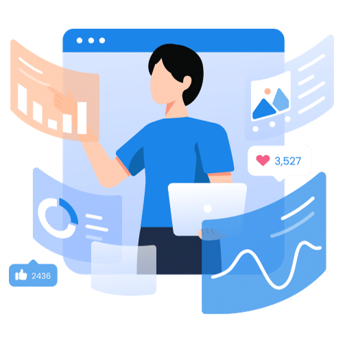 Social Media Advertising Illustration concept