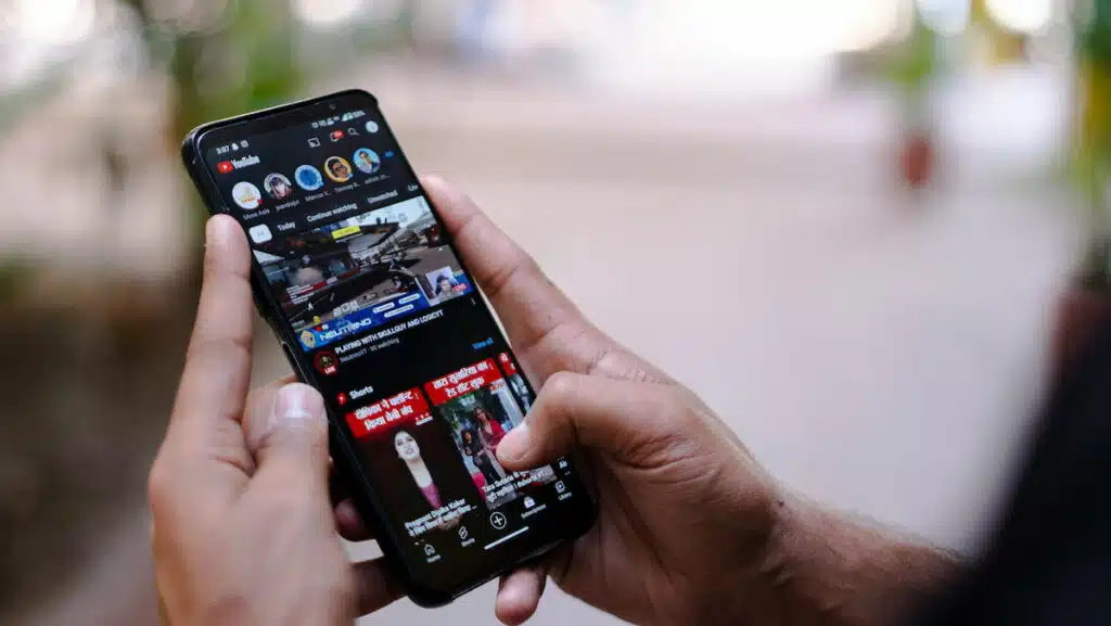 Man Using Internet in Smartphone
