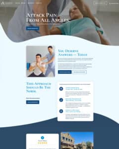 Screenshot of Austin Spine website