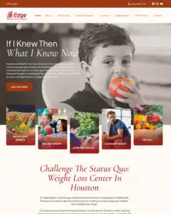Screenshot of Edge Weight Loss website