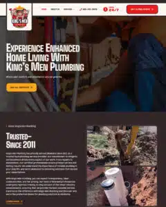 Screenshot of King's Men website