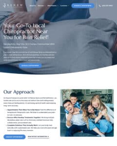 Screenshot of Renew Spine website