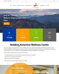 Screenshot of Shasta Wellness website