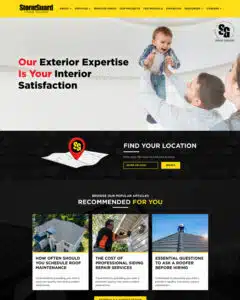 Screenshot of Storm Guard website