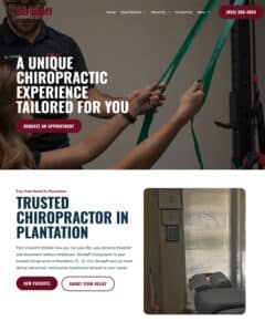 Screenshot of Stumpff Chiro website